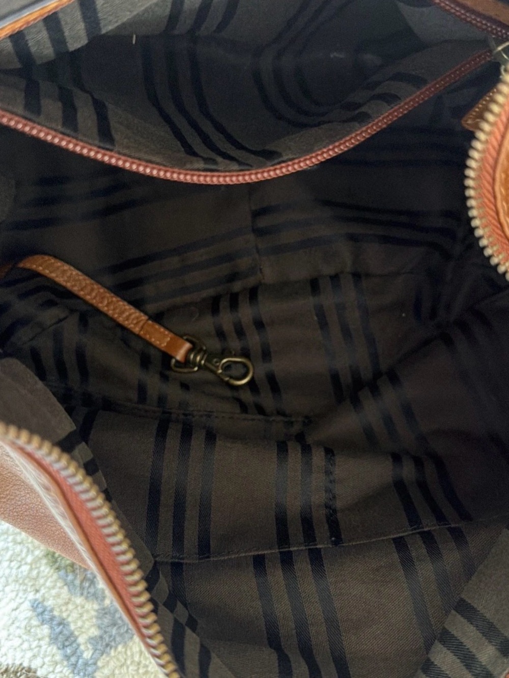 FRYE Jenny Leather Hobo Bag Convertible Crossbody Cognac-EUC - Picture 8 of 12